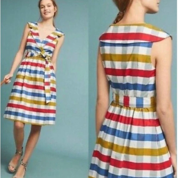 MAEVE Multicolor Cricket Club Midi Dress - Picture 1 of 5